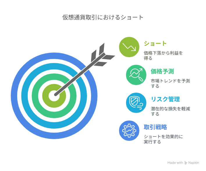 【仮想通貨】 ショートとは？ 下落相場で利益を出す仕組みを初心者向けに解説　アイキャッチ